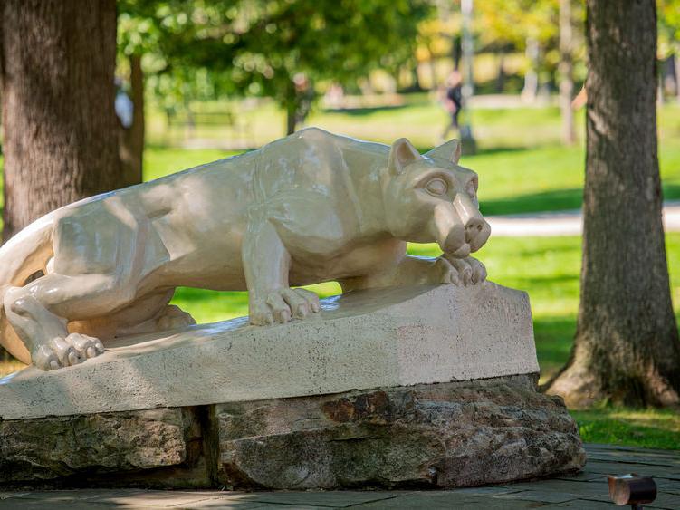 The Lion Shrine Statue at Penn State Altoona